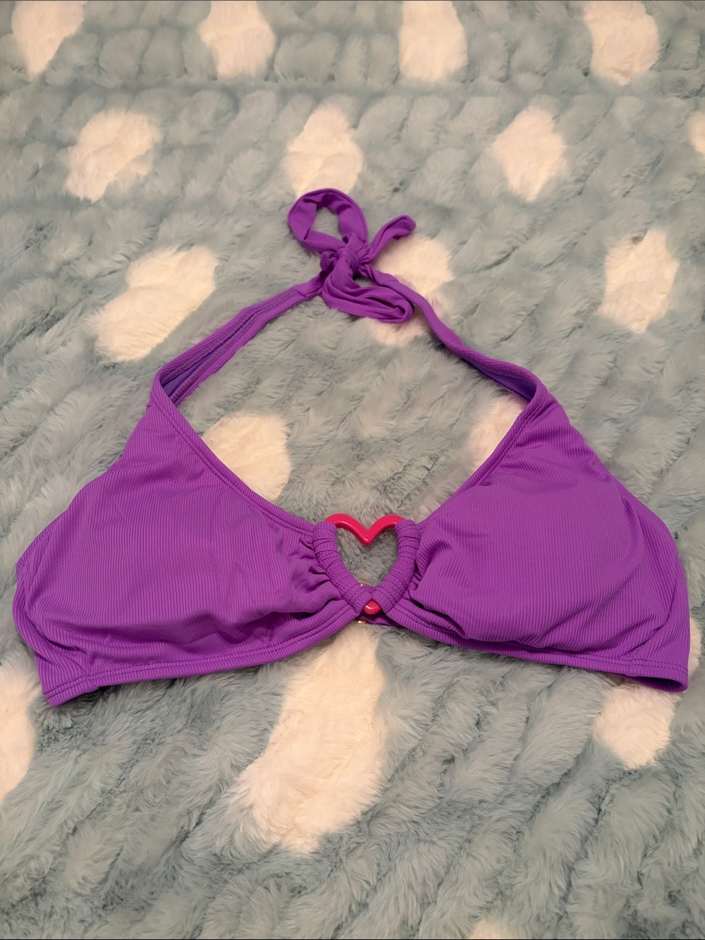 wild fable Purple Heart-Accent Bikini Top